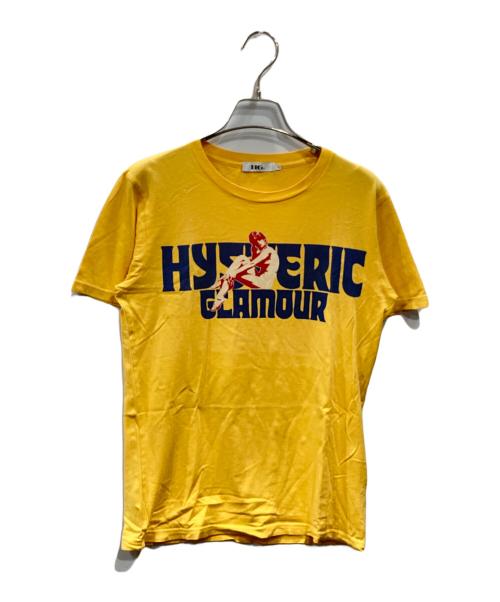HG（エイチジー）HG (エイチジー) ガールプリントTシャツ イエロー サイズ:Sの古着・服飾アイテム