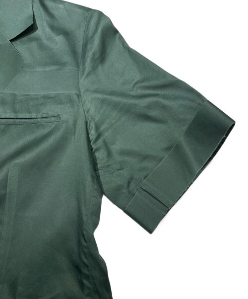 CELINE（セリーヌ）CELINE (セリーヌ) ベルト付きボンディングワンピース グリーン サイズ:38の古着・服飾アイテム