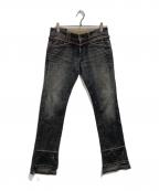 MARITHE+FRANCOIS GIRBAUDマリテフランソワジルボー）の古着「フレアデニムパンツ」｜グレー