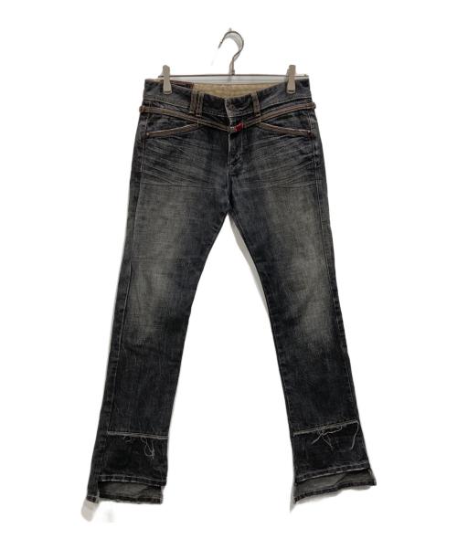 MARITHE+FRANCOIS GIRBAUD（マリテフランソワジルボー）MARITHE+FRANCOIS GIRBAUD (マリテフランソワジルボー) フレアデニムパンツ グレー サイズ:Mの古着・服飾アイテム