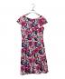 LAURA ASHLEY (ローラ アシュレイ) 花柄フレンチスリーブワンピース レッド サイズ:9：4000円