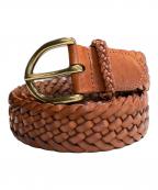 POLO RALPH LAURENポロ・ラルフローレン）の古着「メッシュレザーベルト」｜ブラウン