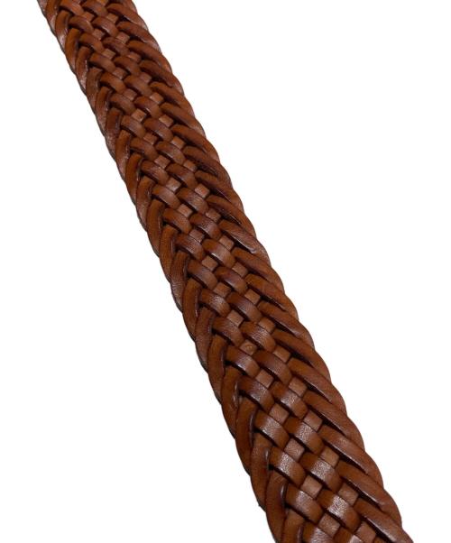 POLO RALPH LAUREN（ポロ・ラルフローレン）POLO RALPH LAUREN (ポロ・ラルフローレン) メッシュレザーベルト ブラウンの古着・服飾アイテム