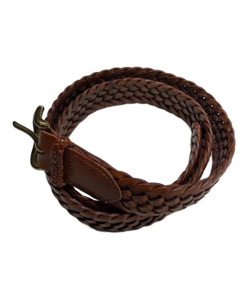 POLO RALPH LAUREN（ポロ・ラルフローレン）POLO RALPH LAUREN (ポロ・ラルフローレン) メッシュレザーベルト ブラウンの古着・服飾アイテム