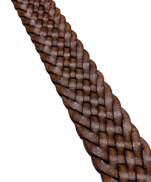 POLO RALPH LAUREN（ポロ・ラルフローレン）POLO RALPH LAUREN (ポロ・ラルフローレン) メッシュレザーベルト ブラウンの古着・服飾アイテム