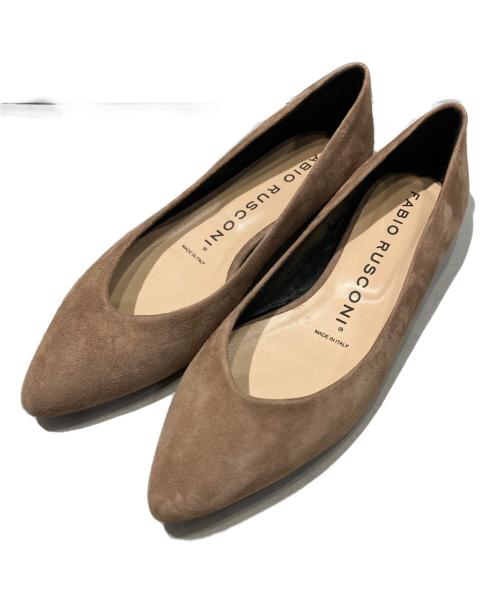FABIO RUSCONI（ファビオルスコーニ）FABIO RUSCONI (ファビオルスコーニ) フラットパンプス ベージュ サイズ:38の古着・服飾アイテム