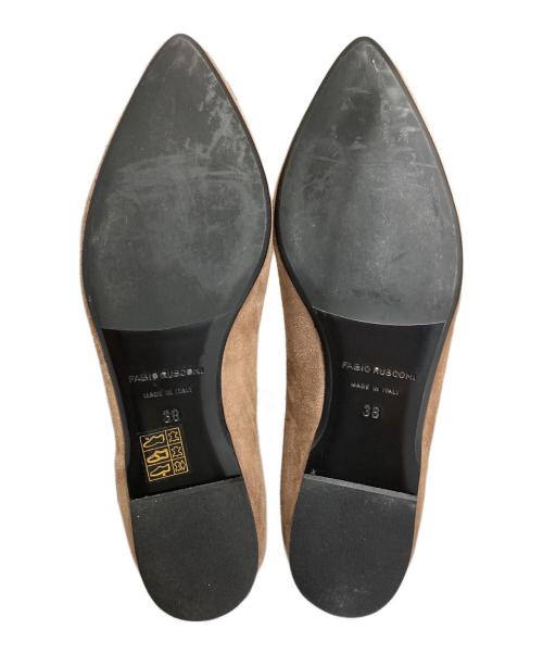 FABIO RUSCONI（ファビオルスコーニ）FABIO RUSCONI (ファビオルスコーニ) フラットパンプス ベージュ サイズ:38の古着・服飾アイテム