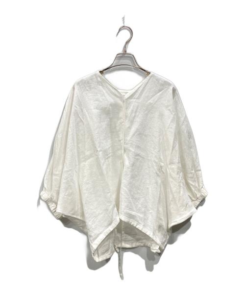 URBAN RESEARCH DOORS（アーバンリサーチドアーズ）URBAN RESEARCH DOORS (アーバンリサーチドアーズ) リネンドロストドルマンブラウス ホワイト サイズ:M 未使用品の古着・服飾アイテム