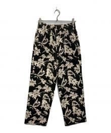 URBAN RESEARCH DOORS（アーバンリサーチドアーズ）の古着「リネンレーヨンフラワープリントパンツ」｜ブラック