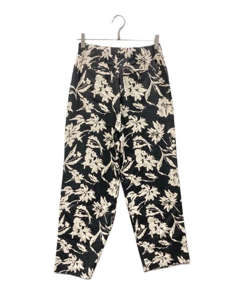 URBAN RESEARCH DOORS（アーバンリサーチドアーズ）URBAN RESEARCH DOORS (アーバンリサーチドアーズ) リネンレーヨンフラワープリントパンツ ブラック サイズ:M 未使用品の古着・服飾アイテム