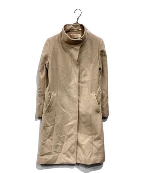 COUP DE CHANCE（クードシャンス）COUP DE CHANCE (クードシャンス) アンゴラブレンドスタンドカラーコート ベージュ サイズ:38の古着・服飾アイテム