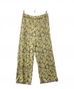 JOURNAL STANDARD relumeジャーナルスタンダード レリューム）の古着「レーヨンベロアフラワージャガードパンツ」｜グリーン