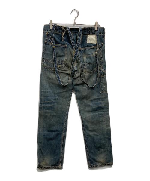 JOHNBULL（ジョンブル）Johnbull (ジョンブル) サスペンダー付デニムパンツ インディゴ サイズ:Mの古着・服飾アイテム