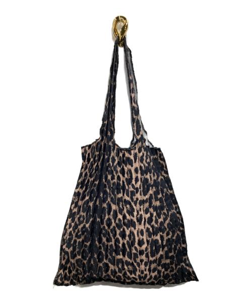CELERI（セルリ）CELERI (セルリ) レオパードプリーツトートバッグ ブラック×ベージュの古着・服飾アイテム