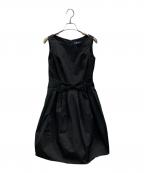 M'S GRACYエムズグレイシー）の古着「リボンノースリーブワンピース」｜ブラック