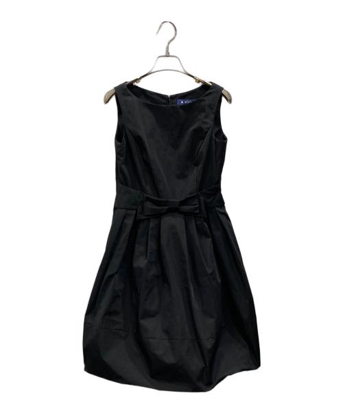 M'S GRACY（エムズグレイシー）M'S GRACY (エムズグレイシー) リボンノースリーブワンピース ブラック サイズ:Ｓの古着・服飾アイテム
