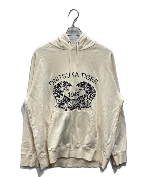 Onitsuka Tiger（オニツカタイガー）Onitsuka Tiger (オニツカタイガー) SWEAT HOODIE アイボリー サイズ:Mの古着・服飾アイテム