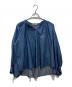 ne quittez pas（ヌキテパ）の古着「デニム刺繍ギャザーブラウス」｜ブルー