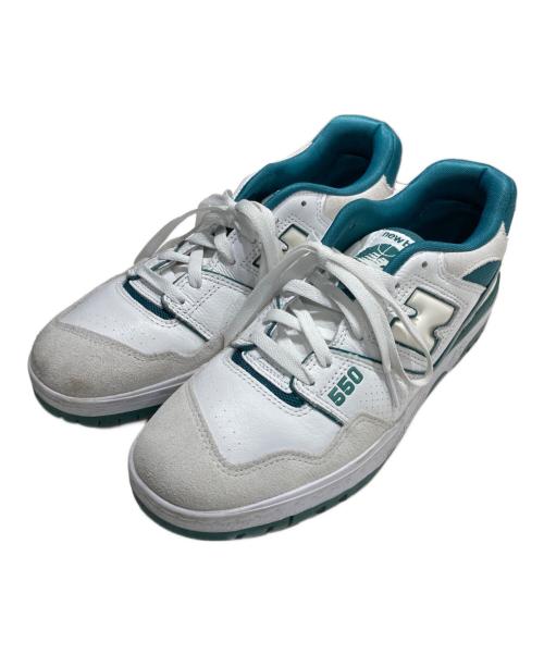 NEW BALANCE（ニューバランス）NEW BALANCE (ニューバランス) ローカットスニーカー ホワイト×グリーン サイズ:27.5㎝の古着・服飾アイテム