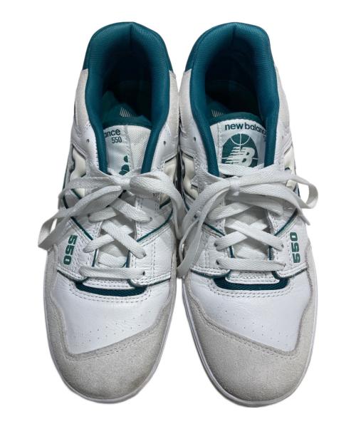 NEW BALANCE（ニューバランス）NEW BALANCE (ニューバランス) ローカットスニーカー ホワイト×グリーン サイズ:27.5㎝の古着・服飾アイテム