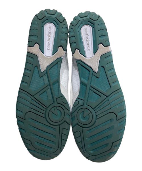 NEW BALANCE（ニューバランス）NEW BALANCE (ニューバランス) ローカットスニーカー ホワイト×グリーン サイズ:27.5㎝の古着・服飾アイテム