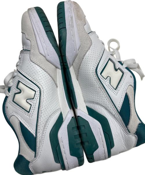 NEW BALANCE（ニューバランス）NEW BALANCE (ニューバランス) ローカットスニーカー ホワイト×グリーン サイズ:27.5㎝の古着・服飾アイテム