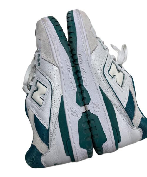 NEW BALANCE（ニューバランス）NEW BALANCE (ニューバランス) ローカットスニーカー ホワイト×グリーン サイズ:27.5㎝の古着・服飾アイテム