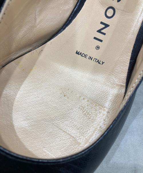 FABIO RUSCONI（ファビオルスコーニ）FABIO RUSCONI (ファビオルスコーニ) バックバンドパンプス ブラック サイズ:38の古着・服飾アイテム