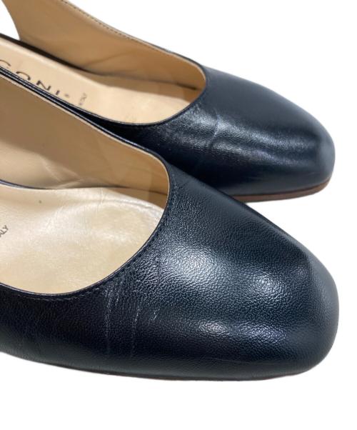 FABIO RUSCONI（ファビオルスコーニ）FABIO RUSCONI (ファビオルスコーニ) バックバンドパンプス ブラック サイズ:38の古着・服飾アイテム