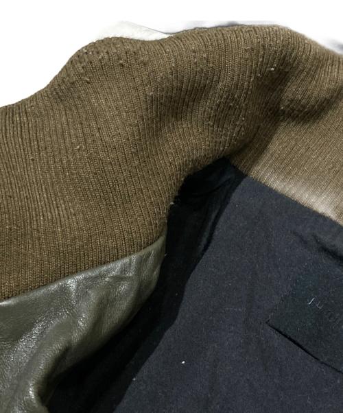 Junhashimoto（ジュンハシモト）junhashimoto (ジュンハシモト) カウレザージャケット オリーブ サイズ:4の古着・服飾アイテム