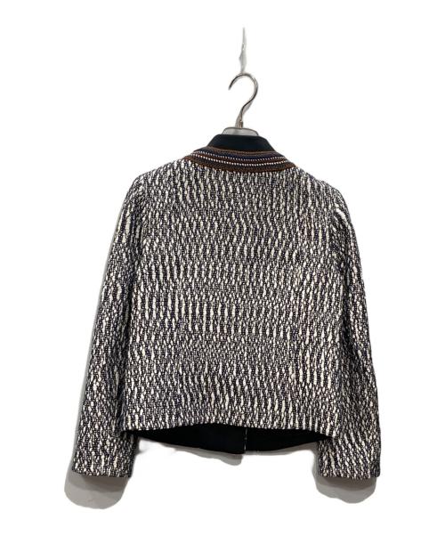 TORY BURCH（トリーバーチ）TORY BURCH (トリーバーチ) ブルゾン ホワイト×ネイビー サイズ:2の古着・服飾アイテム