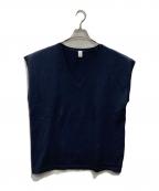 Veritecoeurヴェリテクール）の古着「コットンカシミヤ Vネックニットベスト」｜ネイビー