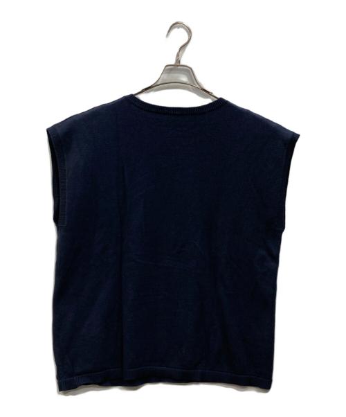 Veritecoeur（ヴェリテクール）Veritecoeur (ヴェリテクール) コットンカシミヤ Vネックニットベスト ネイビー サイズ:Fの古着・服飾アイテム