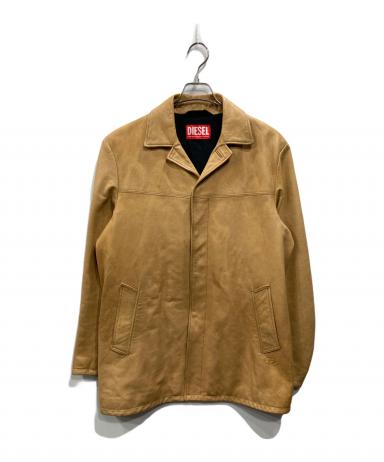 中古・古着通販】DIESEL (ディーゼル) レザージャケット ベージュ
