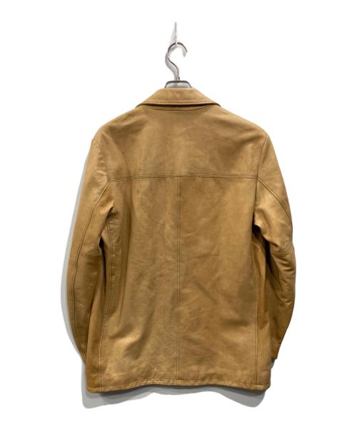 DIESEL（ディーゼル）DIESEL (ディーゼル) レザージャケット ベージュ サイズ:48の古着・服飾アイテム