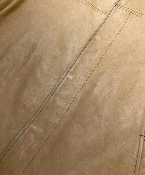 DIESEL（ディーゼル）DIESEL (ディーゼル) レザージャケット ベージュ サイズ:48の古着・服飾アイテム