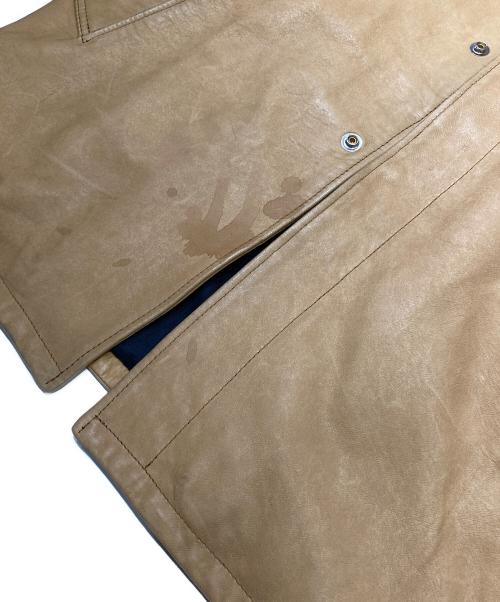 DIESEL（ディーゼル）DIESEL (ディーゼル) レザージャケット ベージュ サイズ:48の古着・服飾アイテム