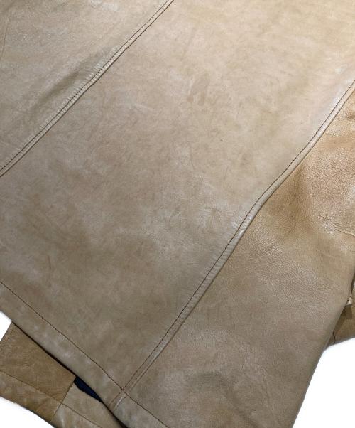 DIESEL（ディーゼル）DIESEL (ディーゼル) レザージャケット ベージュ サイズ:48の古着・服飾アイテム