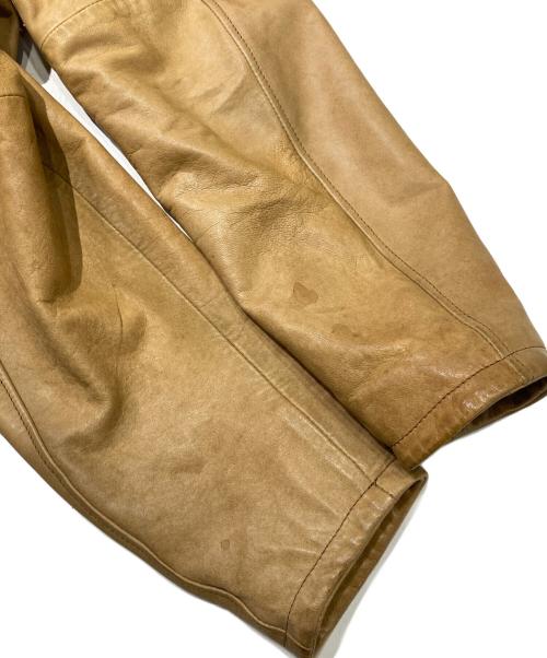 DIESEL（ディーゼル）DIESEL (ディーゼル) レザージャケット ベージュ サイズ:48の古着・服飾アイテム