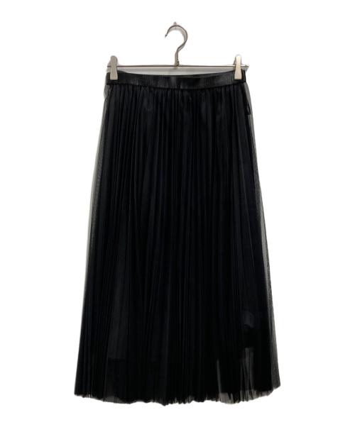 23区（ニジュウサンク）23区 (ニジュウサンク) チュール プリーツ スカート ブラック サイズ:38の古着・服飾アイテム