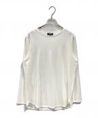 theoryセオリー）の古着「ラウンドヘムロングスリーブカットソー」｜ホワイト