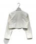 ANAYI (アナイ) ナイロンジャージークロップド カーディガン ホワイト サイズ:38：9000円