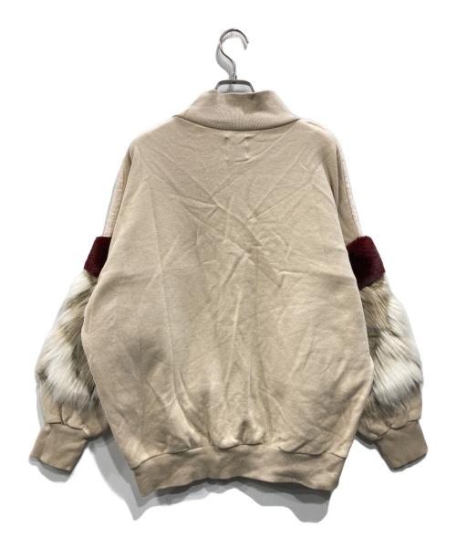 Ameri（アメリ）Ameri (アメリ) ファースウェット ベージュ サイズ:Fの古着・服飾アイテム