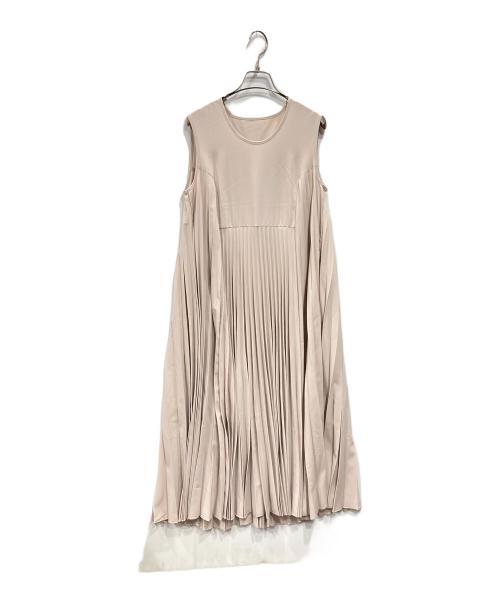 L'Or（ロル）L'Or (ロル) ノースリーブプリーツワンピース ベージュ サイズ:Fの古着・服飾アイテム