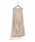 L'Or（ロル）の古着「ノースリーブプリーツワンピース」｜ベージュ