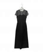 eimy istoireエイミーイストワール）の古着「ドットチュールオールインワン」｜ブラック