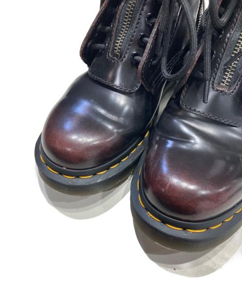Dr.Martens（ドクターマーチン）Dr.Martens (ドクターマーチン) 1460 pascal frnt zip ブラック×ワインレッド サイズ:23㎝の古着・服飾アイテム