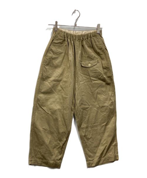 ゴーシュ（ゴーシュ）ゴーシュ (ゴーシュ) スレンヘリンボンワイドパンツ ベージュ サイズ:2の古着・服飾アイテム