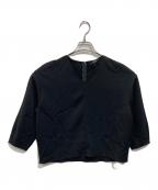 theoryセオリー）の古着「Admiral Crepe Round VNK Top」｜ブラック