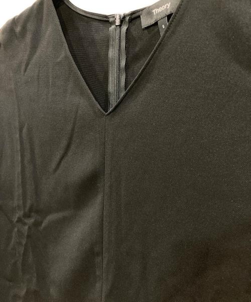 theory（セオリー）theory (セオリー) Admiral Crepe Round VNK Top ブラック サイズ:Ｓの古着・服飾アイテム